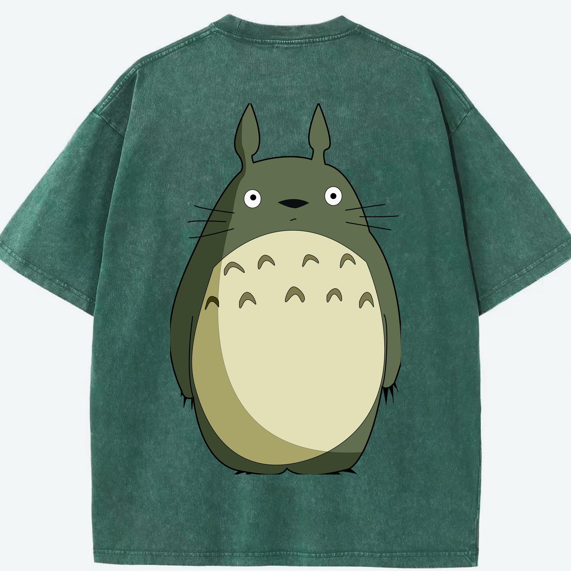（画像用） となりのトトロ 草壁メイ 草壁サツキ My Neighbor Totoro Satsuki Kusakabe Mei Kusakabe 綿100% ヴィンテージ風 半袖Tシャツ（背面プリント）